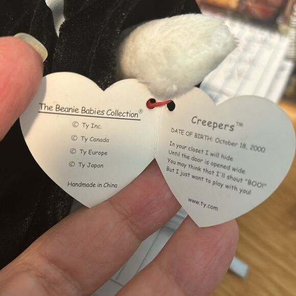 TY CREPPERS BEANIE BABY. DATE OF BIRTH OCTOBER 18, 2000. - Picture 2 of 2